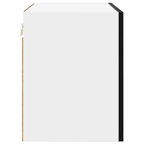 vidaXL Hanging Cabinet Riga Black Oak and White 50 x 31 x 40 cm