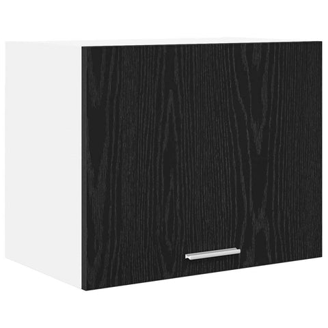 vidaXL Hanging Cabinet Riga 2 pcs Black Oak and White 50 x 31 x 40 cm
