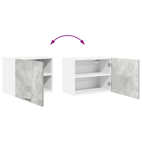 vidaXL Hanging Cabinet Riga Concrete Grey and White 50 x 31 x 40 cm