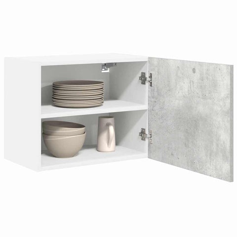 vidaXL Hanging Cabinet Riga Concrete Grey and White 50 x 31 x 40 cm