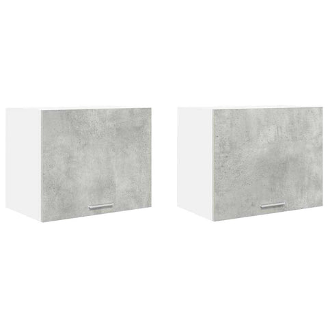 vidaXL Hanging Cabinet with Shelf Riga 2 pcs Concrete Grey and White