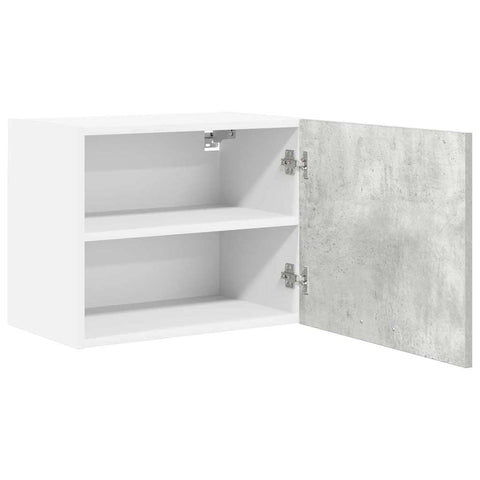 vidaXL Hanging Cabinet with Shelf Riga 2 pcs Concrete Grey and White
