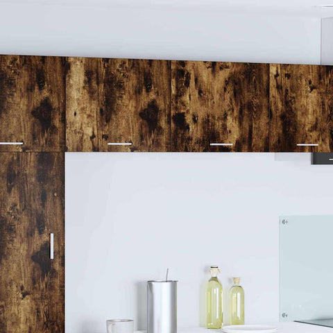 vidaXL Hanging Cabinet Riga Smoked Oak and White 50 x 31 x 40 cm