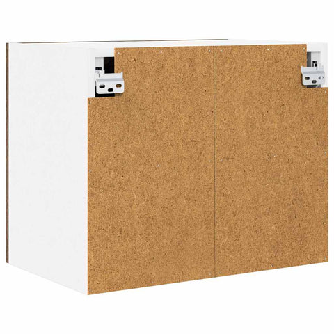 vidaXL Hanging Cabinet Riga 2 pcs Smoked Oak and White 50 x 31 x 40 cm