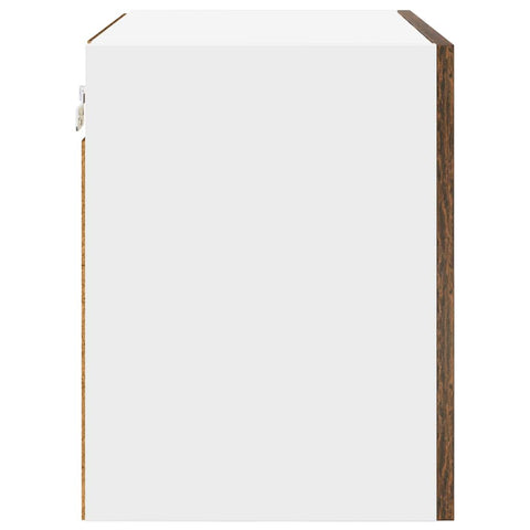 vidaXL Hanging Cabinet Riga 2 pcs Smoked Oak and White 50 x 31 x 40 cm