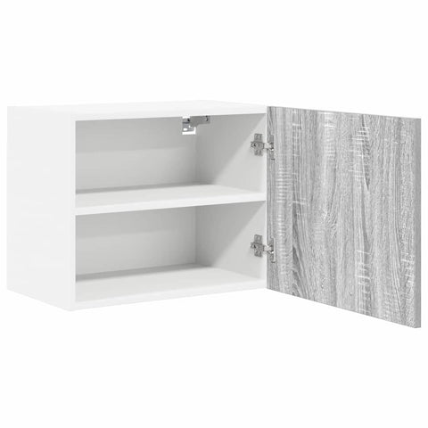vidaXL Hanging Cabinet Riga Grey Sonoma and White 50 x 31 x 40 cm