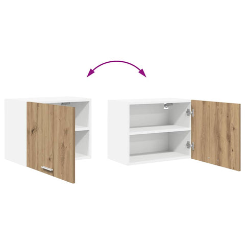 vidaXL Hanging Cabinet Riga Artisan Oak and White 50 x 31 x 40 cm