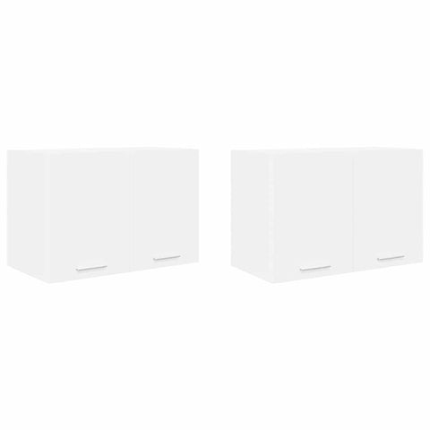 vidaXL Hanging Cabinet with Shelf Riga 2 pcs White 60 x 31 x 40 cm