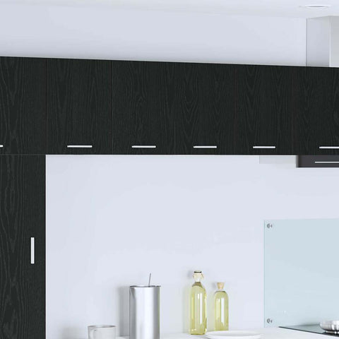 vidaXL Hanging Cabinet Riga Black Oak and White 60 x 31 x 40 cm