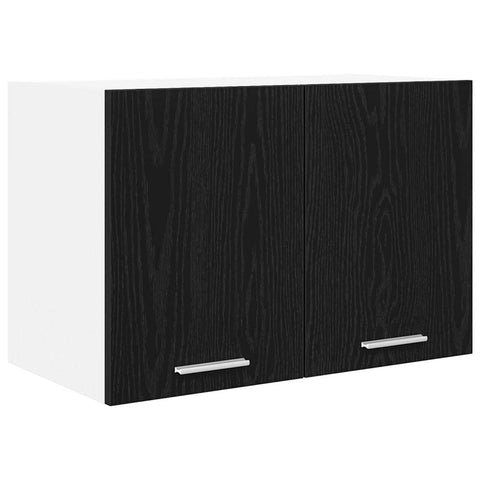 vidaXL Hanging Cabinet Riga Black Oak and White 60 x 31 x 40 cm