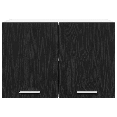 vidaXL Hanging Cabinet Riga 2 pcs Black Oak and White 60 x 31 x 40 cm