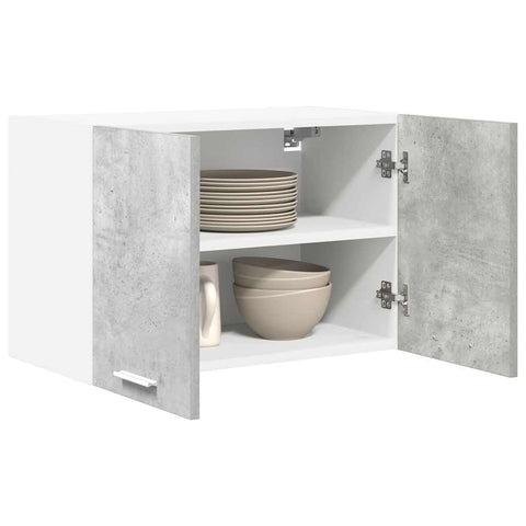 vidaXL Hanging Cabinet Riga Concrete Grey and White 60 x 31 x 40 cm