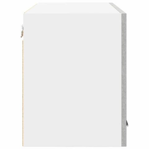 vidaXL Hanging Cabinet with Shelf Riga 2 pcs Concrete Grey and White