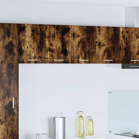 vidaXL Hanging Cabinet Riga Smoked Oak and White 60 x 31 x 40 cm