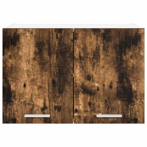 vidaXL Hanging Cabinet Riga Smoked Oak and White 60 x 31 x 40 cm