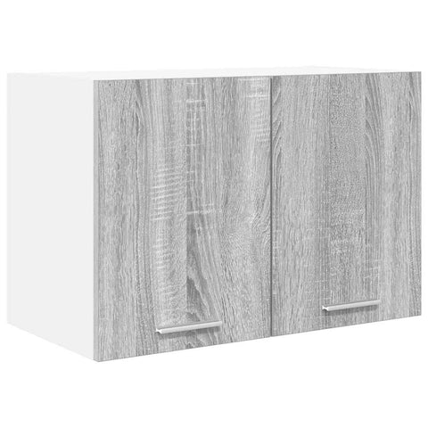 vidaXL Hanging Cabinet Riga Grey Sonoma and White 60 x 31 x 40 cm