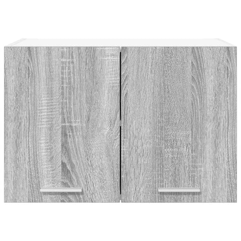 vidaXL Hanging Cabinet with Shelf Riga 2 pcs Grey Sonoma and White