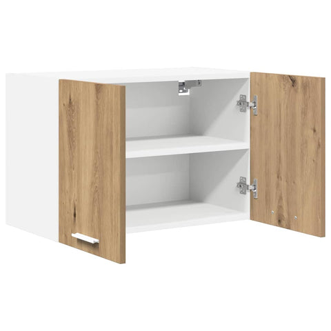 vidaXL Hanging Cabinet Riga Artisan Oak and White 60 x 31 x 40 cm
