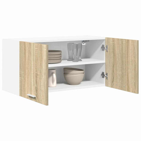 vidaXL Hanging Cabinet Riga Sonoma Oak 80 x 31 x 40 cm Engineered Wood
