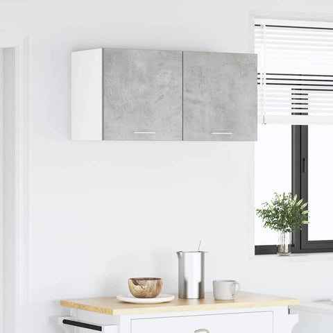 vidaXL Hanging Cabinet with Shelf Riga Concrete Grey 80 x 31 x 40 cm