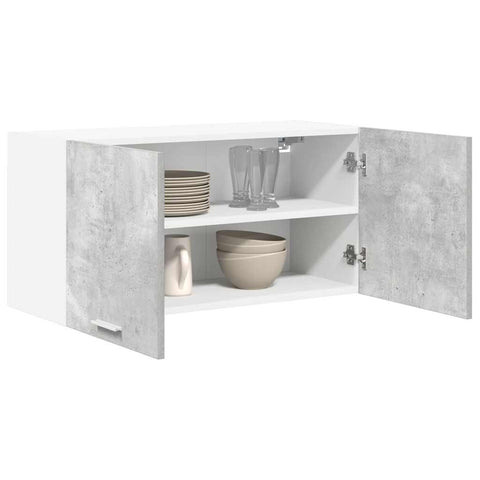 vidaXL Hanging Cabinet with Shelf Riga Concrete Grey 80 x 31 x 40 cm