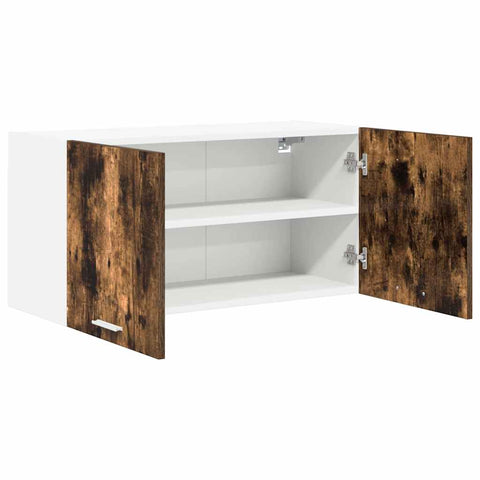 vidaXL Hanging Cabinet Riga Smoked Oak 80 x 31 x 40 cm Engineered Wood