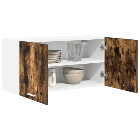 vidaXL Hanging Cabinet Riga Smoked Oak 80 x 31 x 40 cm Engineered Wood
