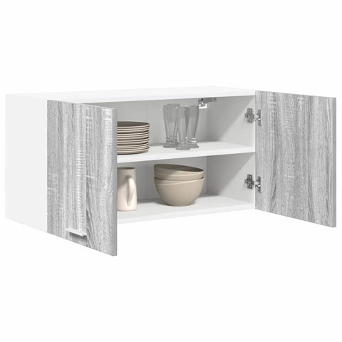 vidaXL Hanging Cabinet with Shelf Riga Grey Sonoma 80 x 31 x 40 cm