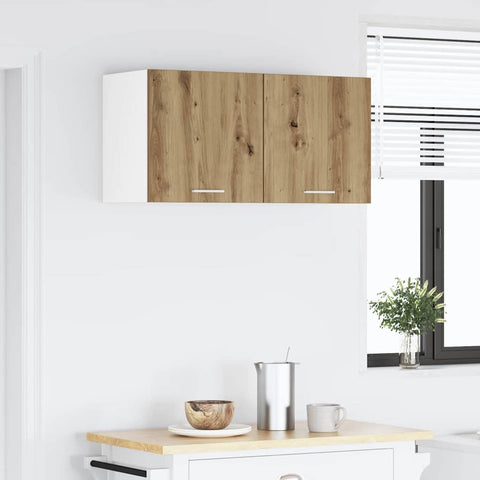 vidaXL Hanging Cabinet with Shelf Riga Artisan Oak 80 x 31 x 40 cm