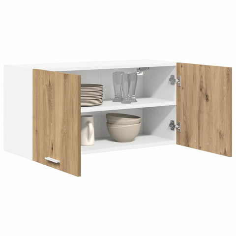 vidaXL Hanging Cabinet with Shelf Riga Artisan Oak 80 x 31 x 40 cm