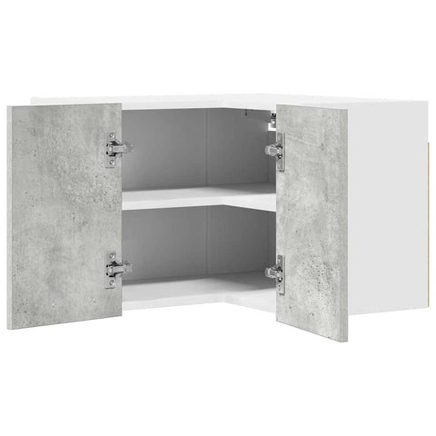 vidaXL Hanging Cabinet Riga Concrete Grey and White 57 x 57 x 40 cm