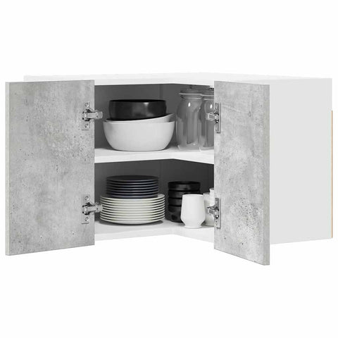 vidaXL Hanging Cabinet Riga Concrete Grey and White 57 x 57 x 40 cm