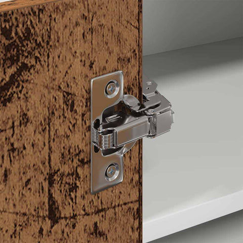 vidaXL Hanging Cabinet Riga Old Wood and White 57 x 57 x 40 cm