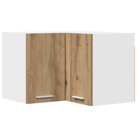 vidaXL Hanging Cabinet Riga Artisan Oak and White 57 x 57 x 40 cm