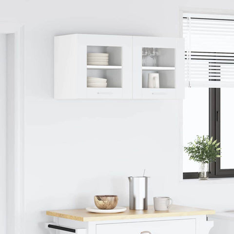 vidaXL Hanging Cabinet with Shelf Riga 2 pcs White 40 x 31 x 40 cm