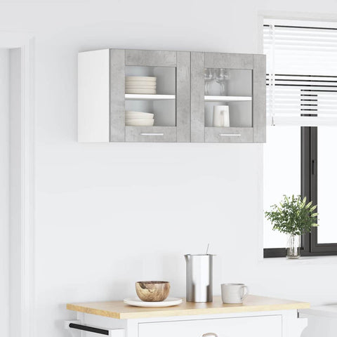 vidaXL Hanging Cabinet with Shelf Riga Concrete Grey 40 x 31 x 40 cm