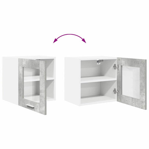 vidaXL Hanging Cabinet with Shelf Riga Concrete Grey 40 x 31 x 40 cm