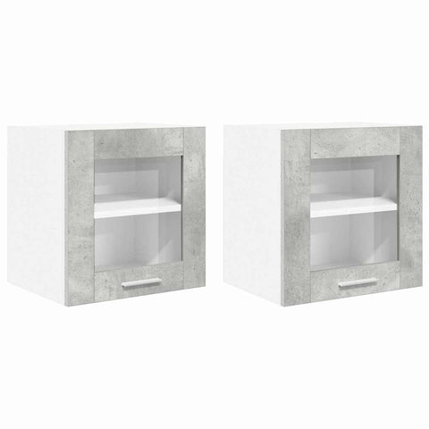 vidaXL Hanging Cabinet Riga 2 pcs Concrete Grey 40 x 31 x 40 cm