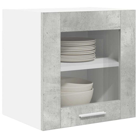 vidaXL Hanging Cabinet Riga 2 pcs Concrete Grey 40 x 31 x 40 cm