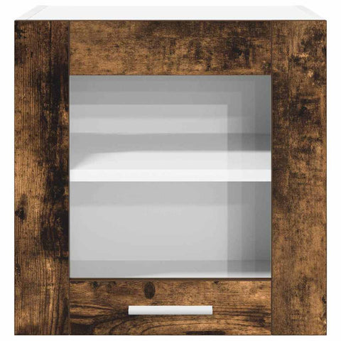 vidaXL Hanging Cabinet with Door Riga 2 pcs Smoked Oak 40 x 31 x 40 cm