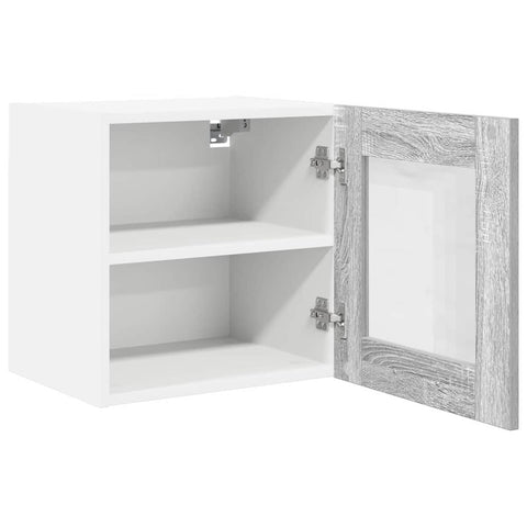vidaXL Hanging Cabinet with Storage Riga Grey Sonoma 40 x 31 x 40 cm