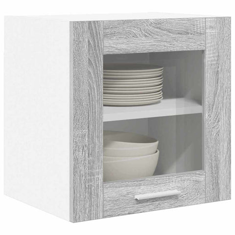 vidaXL Hanging Cabinet Riga 2 pcs Grey Sonoma 40 x 31 x 40 cm