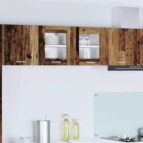 vidaXL Hanging Cabinet with Shelf Riga 2 pcs Old Wood 40 x 31 x 40 cm