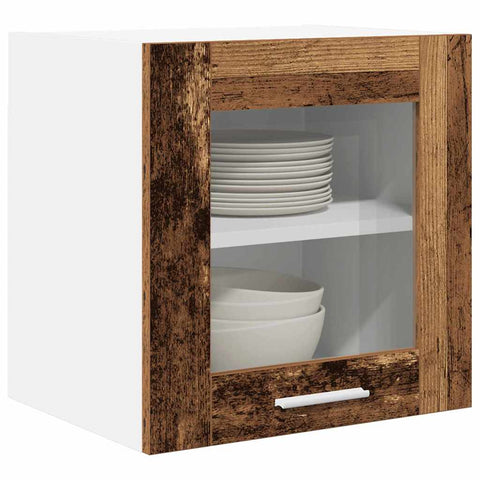 vidaXL Hanging Cabinet with Shelf Riga 2 pcs Old Wood 40 x 31 x 40 cm
