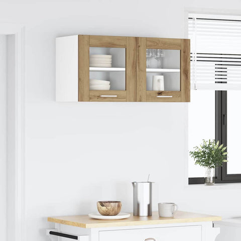 vidaXL Hanging Cabinet Riga 2 pcs Artisan Oak 40 x 31 x 40 cm