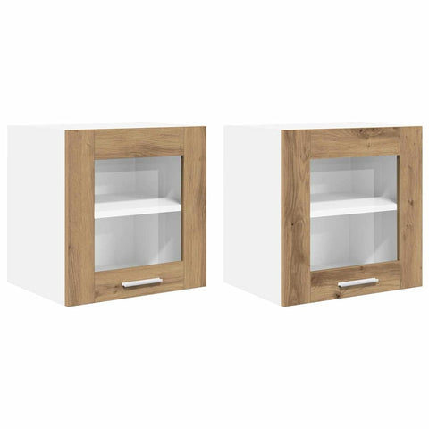 vidaXL Hanging Cabinet Riga 2 pcs Artisan Oak 40 x 31 x 40 cm