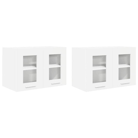 vidaXL Hanging Cabinet with Shelf Riga 2 pcs White 60 x 31 x 40 cm