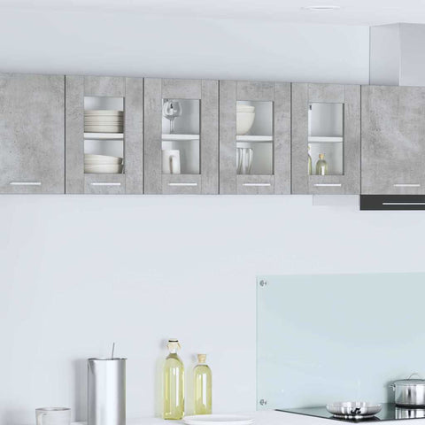 vidaXL Hanging Cabinet with Shelf Riga Concrete Grey 60 x 31 x 40 cm