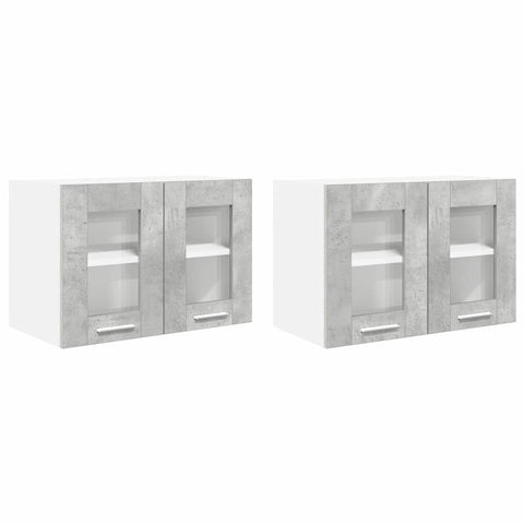 vidaXL Hanging Cabinet Riga 2 pcs Concrete Grey 60 x 31 x 40 cm