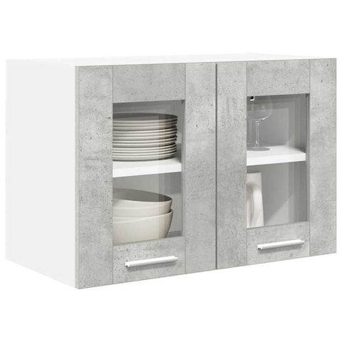 vidaXL Hanging Cabinet Riga 2 pcs Concrete Grey 60 x 31 x 40 cm